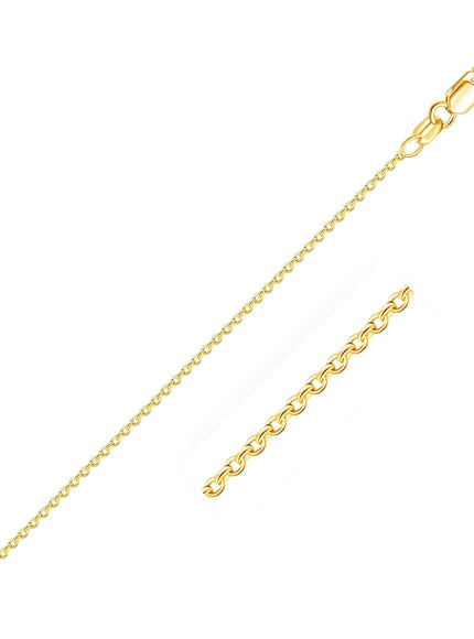 18k Yellow Gold Round Cable Link Chain 1.5mm - Ellie Belle