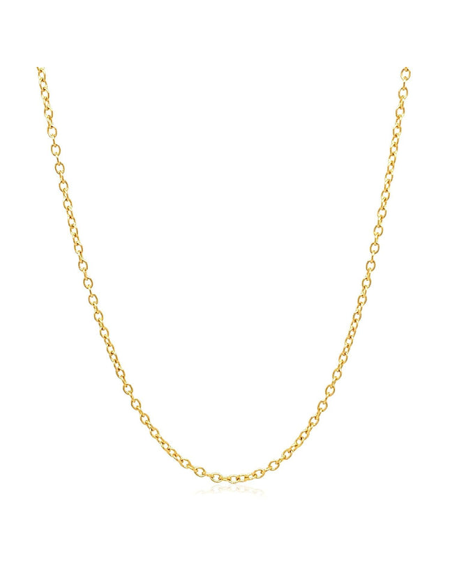 18k Yellow Gold Round Cable Link Chain 1.5mm - Ellie Belle
