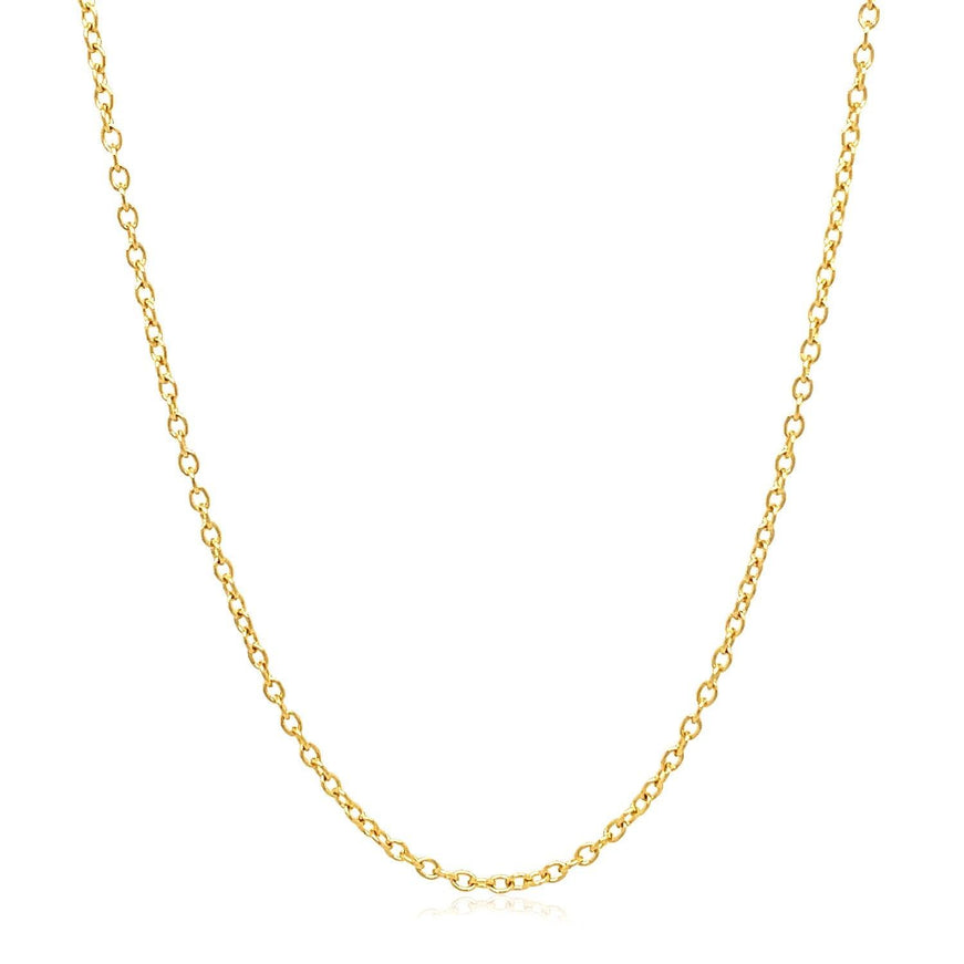 18k Yellow Gold Round Cable Link Chain 1.5mm - Ellie Belle