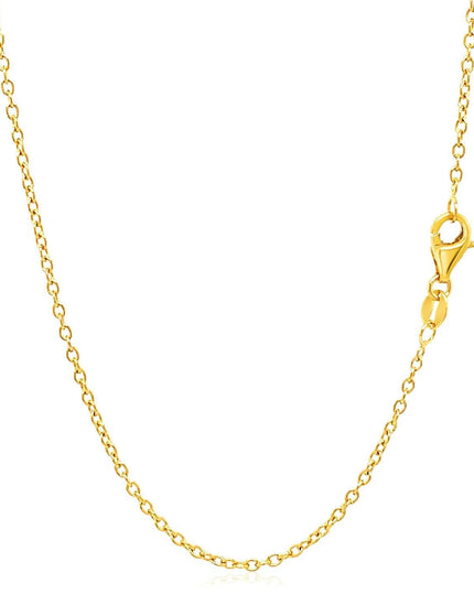 18k Yellow Gold Round Cable Link Chain 1.5mm - Ellie Belle