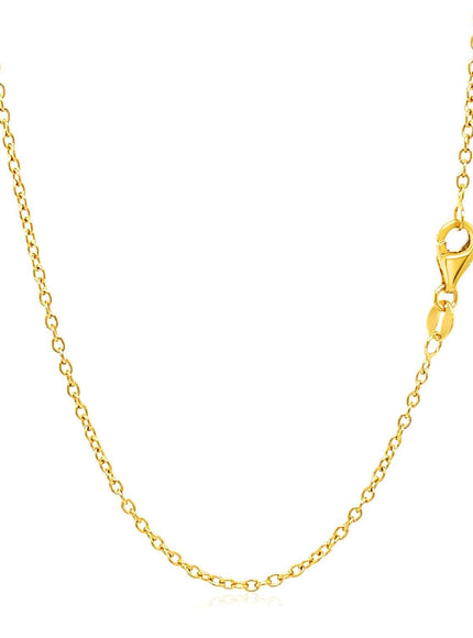 18k Yellow Gold Round Cable Link Chain 1.5mm - Ellie Belle