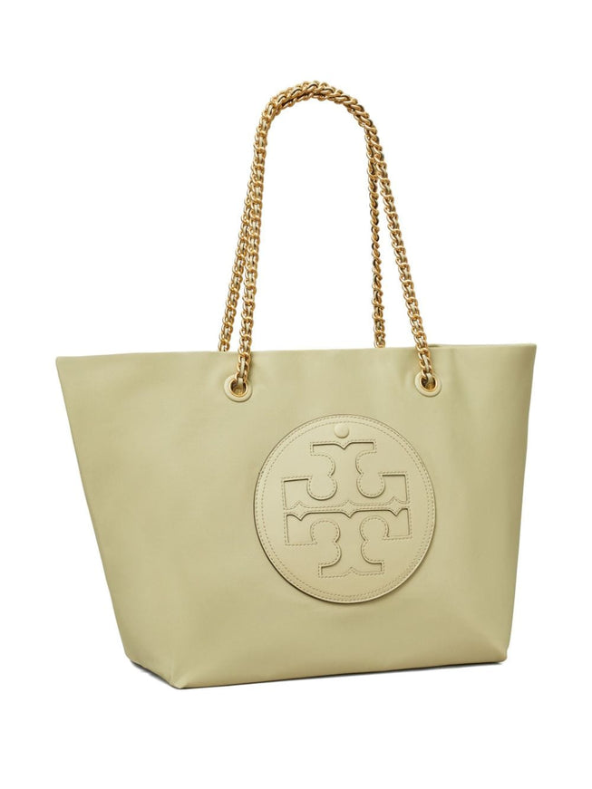 Tory Burch Ella Crinkle Chain Tote Bag in Coated Cotton