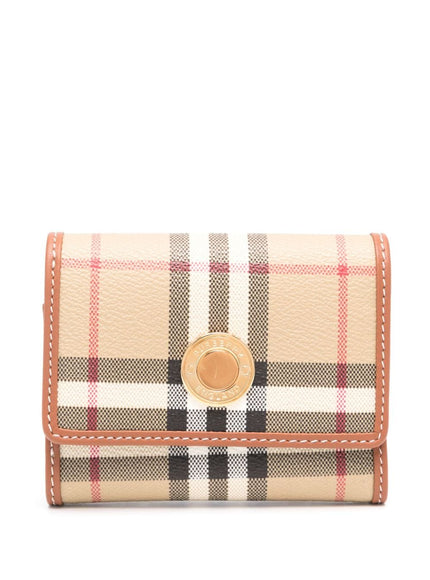 Burberry Lancaster Vintage Check Wallet In Beige