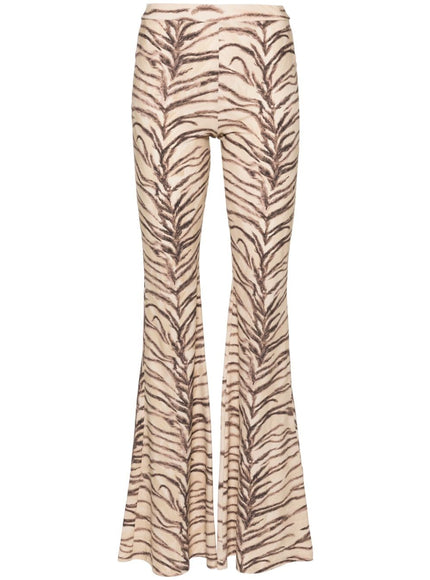 Stella McCartney Tiger Print High-Rise Flared Pants