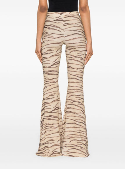 Stella McCartney Tiger Print High-Rise Flared Pants