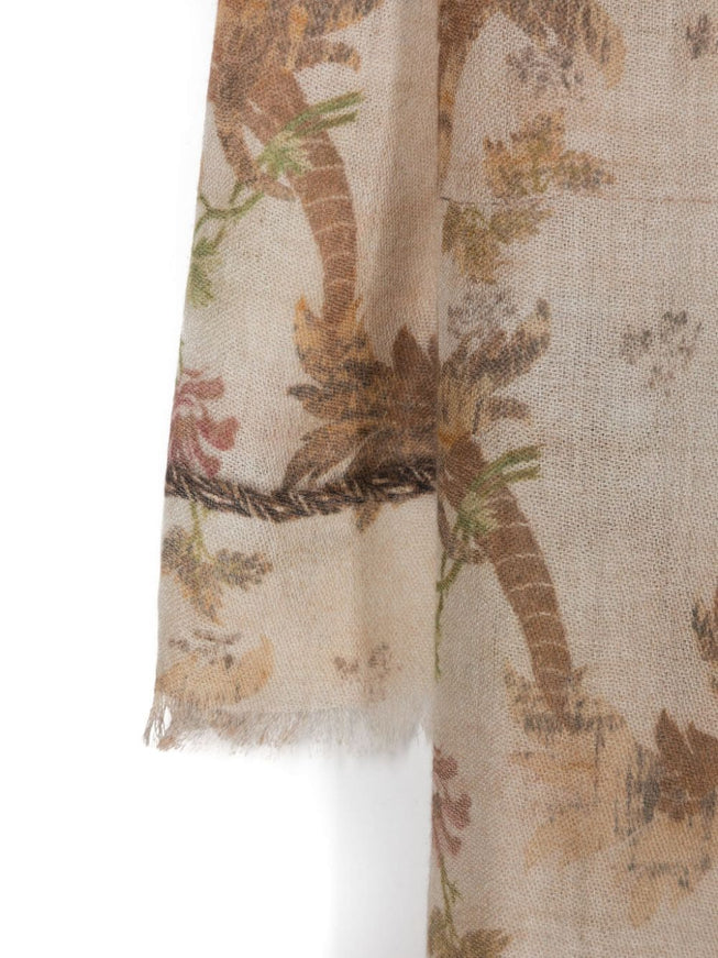 Pierre Louis Mascia Winter Scarf In Beige