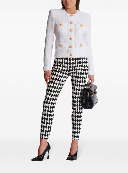 Balmain Miami Tweed Jacket In White