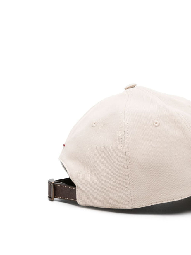 Brunello Cucinelli Cotton Gabardine Logo Baseball Hat