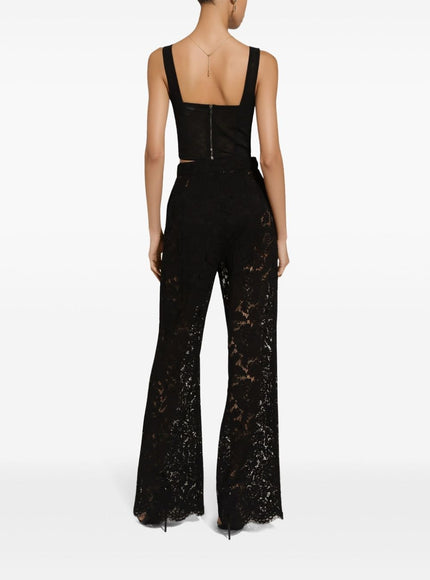 Dolce & Gabbana Corded Lace Wide Leg Pants