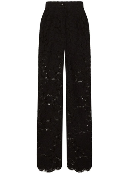 Dolce & Gabbana Corded Lace Wide Leg Pants