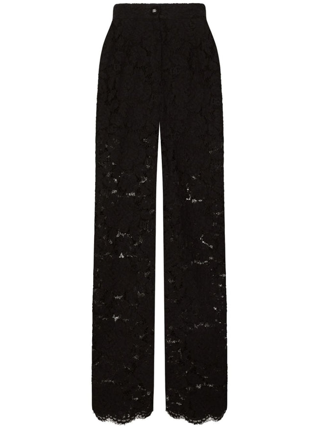 Dolce & Gabbana Corded Lace Wide Leg Pants