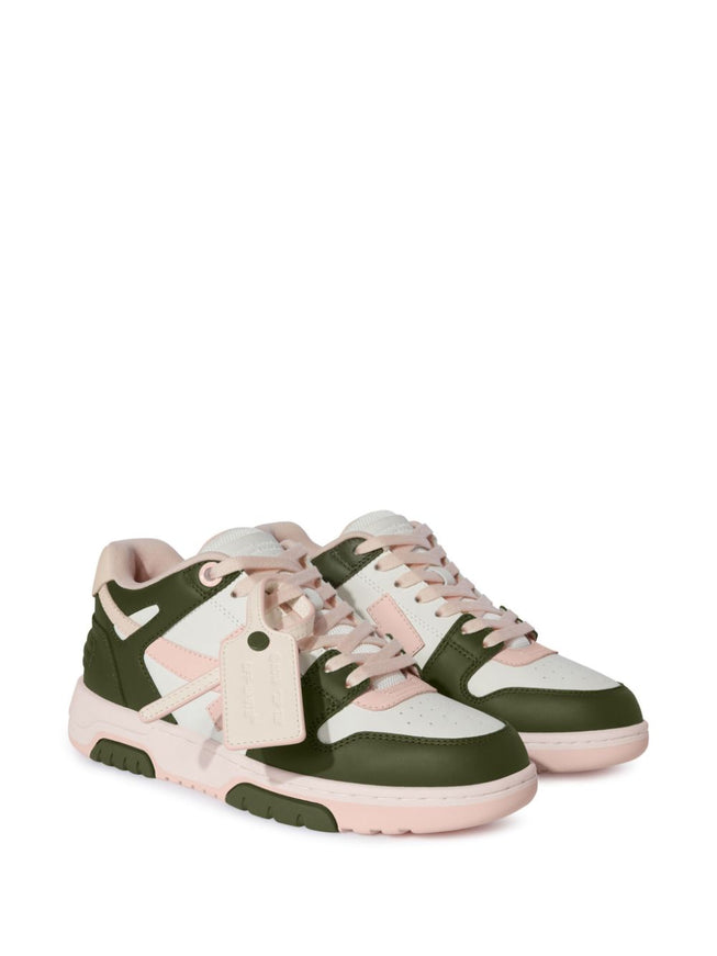 Off White Out Of Office Sneakers In Green-Pink