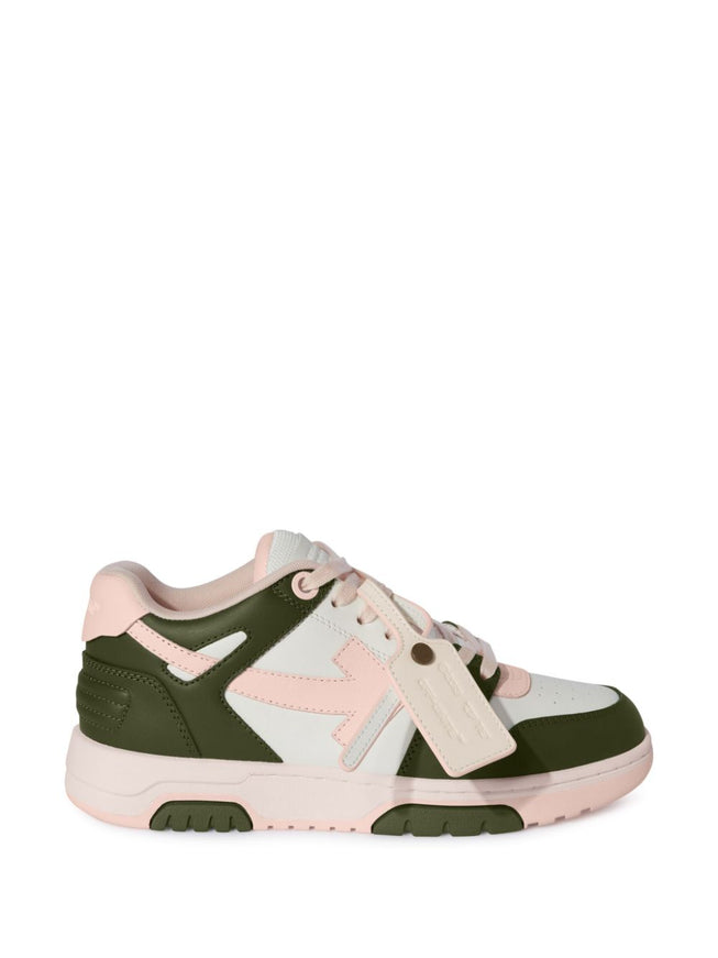 Off White Out Of Office Sneakers In Green-Pink