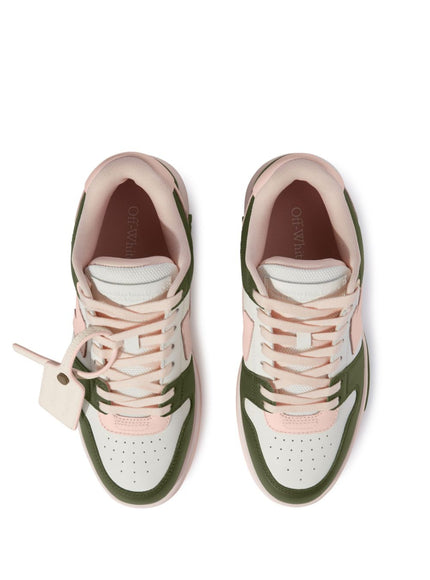 Off White Out Of Office Sneakers In Green-Pink