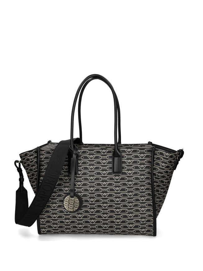 Emporio Armani Oversized Monogram Tote Bag