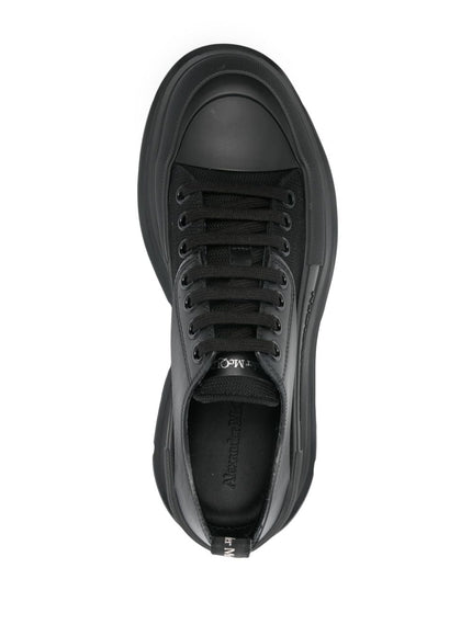 Alexander McQueen Men's Lace-Up Sneakers In Black