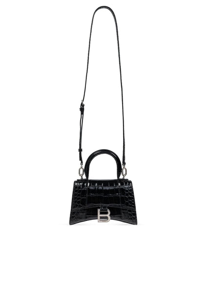 Balenciaga Hourglass XS Handbag in Croc Embossed