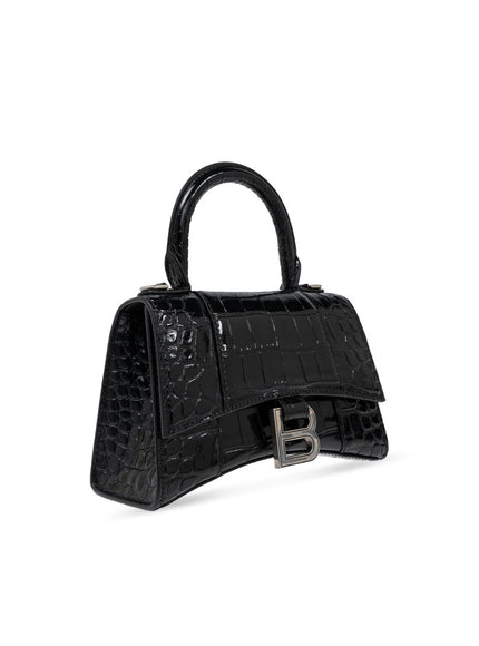 Balenciaga Hourglass XS Handbag in Croc Embossed