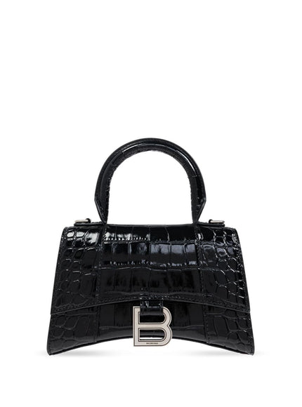 Balenciaga Hourglass XS Handbag in Croc Embossed