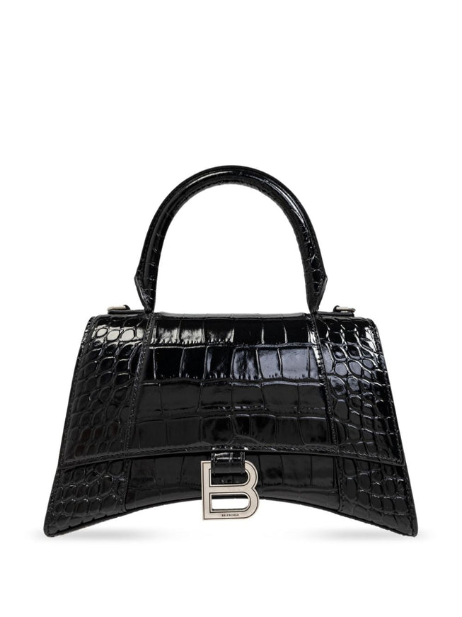 Balenciaga Hourglass Small Top Handle Bag In Black