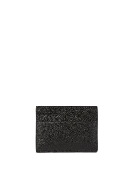 Balenciaga Leather Logo Card Holder In Black