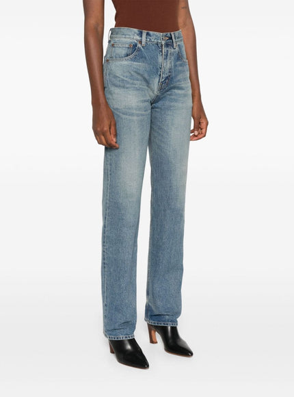 Saint Laurent Straight Leg Jeans Jeans in Blue