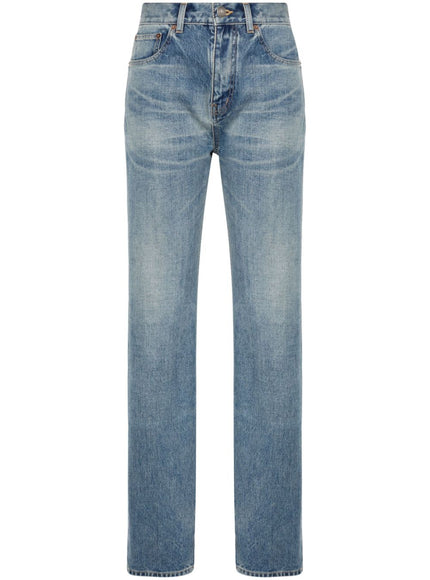 Saint Laurent Straight Leg Jeans Jeans in Blue