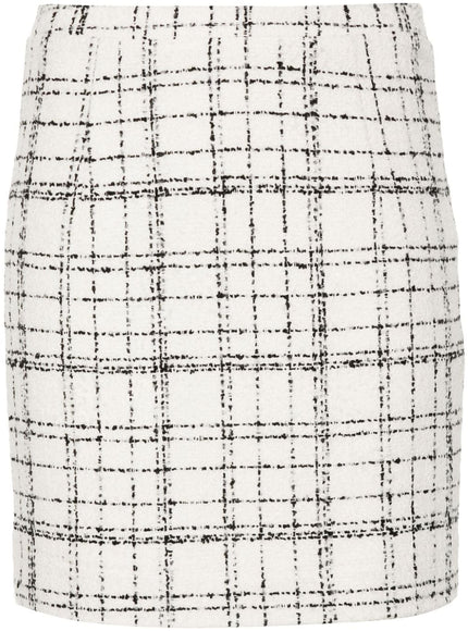 Iro Zuriel Check Tweed Cotton Blend Skirt