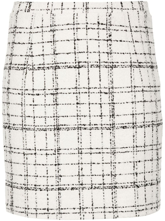 Iro Zuriel Check Tweed Cotton Blend Skirt