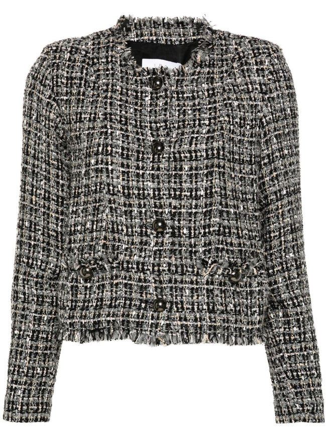 Iro Brunah Tweed Jacket In Gray