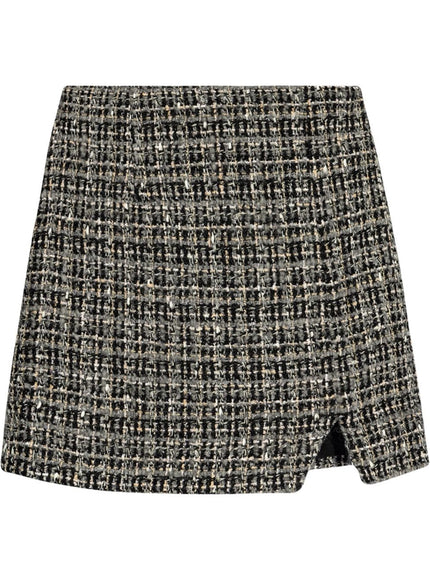 Iro Tweed Bryan Side Slit Skirt In Gray