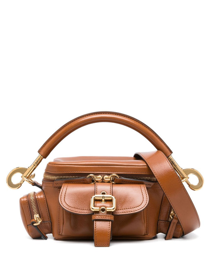 Chloè Small Camera Bag In Leather Brown