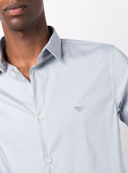 Emporio Armani Shirts Clear Blue