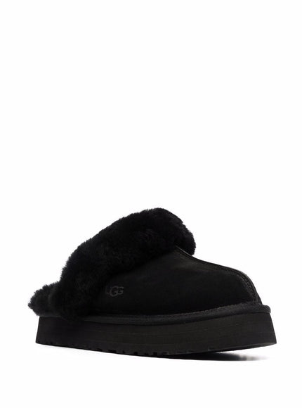 Ugg Disquette Shearling-Trimmed Suede Slippers