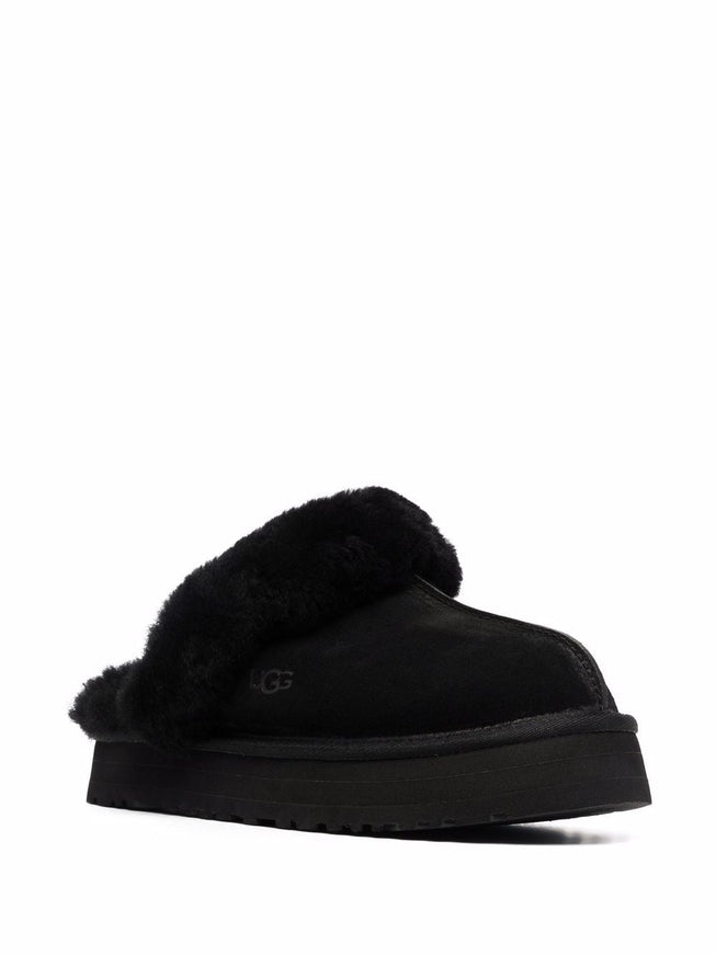 Ugg Disquette Shearling-Trimmed Suede Slippers