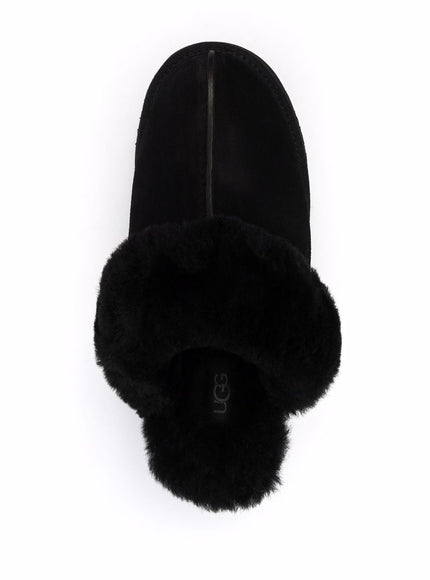 Ugg Disquette Shearling-Trimmed Suede Slippers