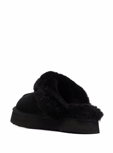 Ugg Disquette Shearling-Trimmed Suede Slippers