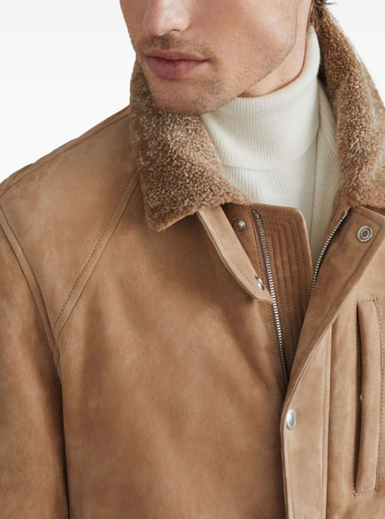 Brunello Cucinelli Camel Shearling Jacket