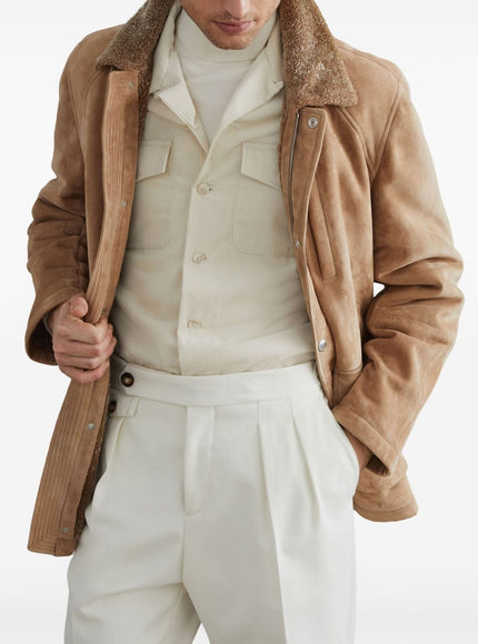 Brunello Cucinelli Camel Shearling Jacket