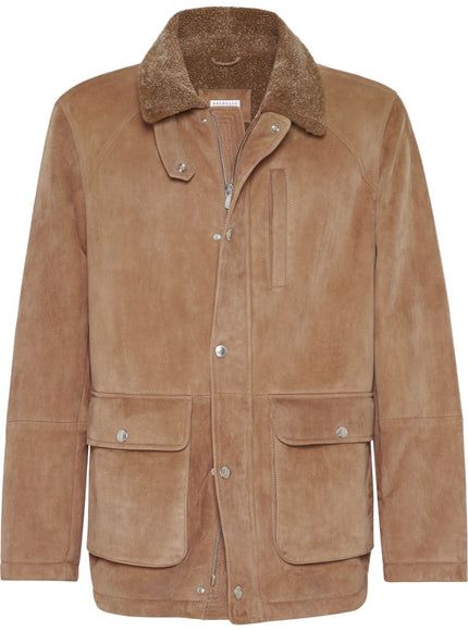 Brunello Cucinelli Camel Shearling Jacket