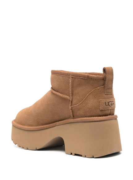 Ugg Classic Ultra Mini New Heights Boots In Chestnut