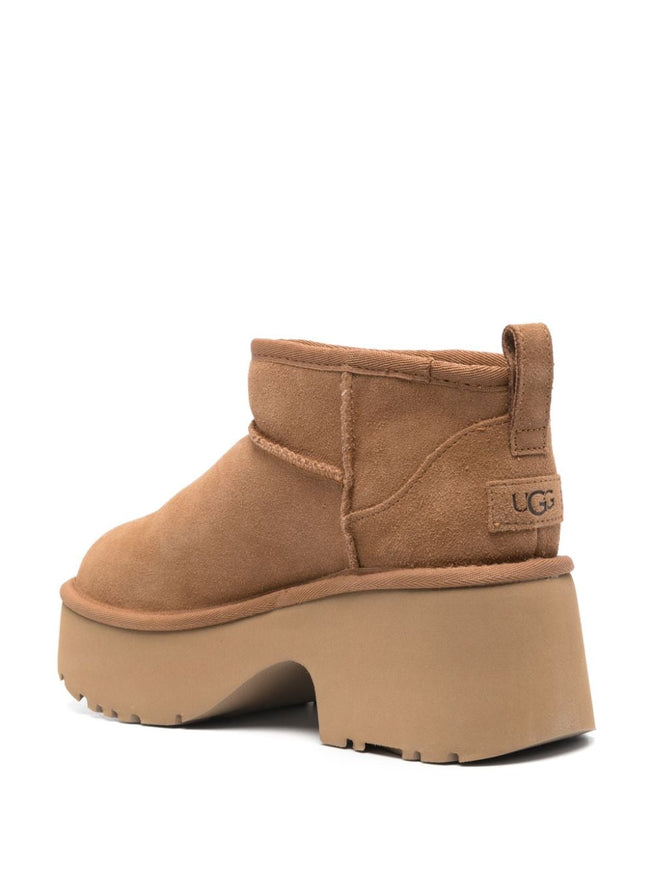 Ugg Classic Ultra Mini New Heights Boots In Chestnut