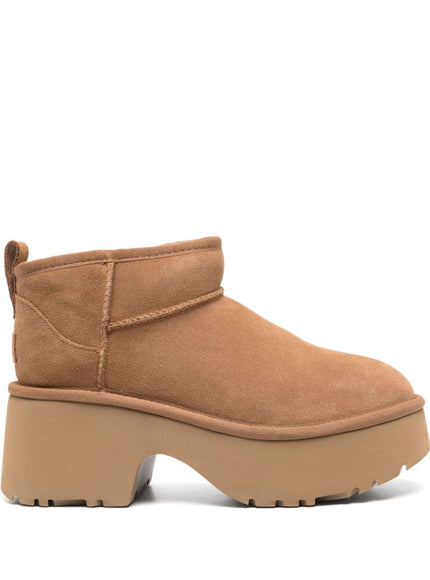 Ugg Classic Ultra Mini New Heights Boots In Chestnut