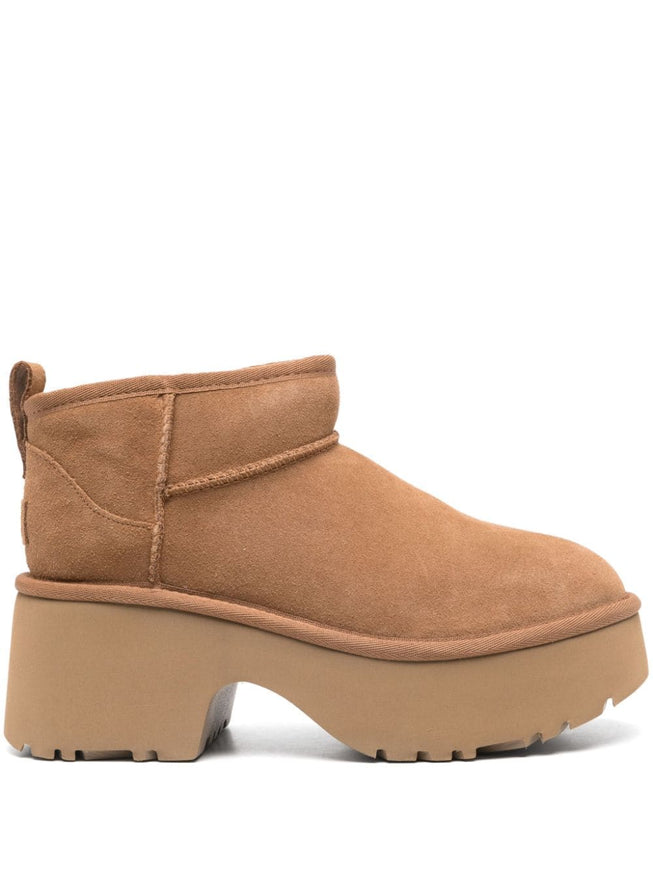 Ugg Classic Ultra Mini New Heights Boots In Chestnut