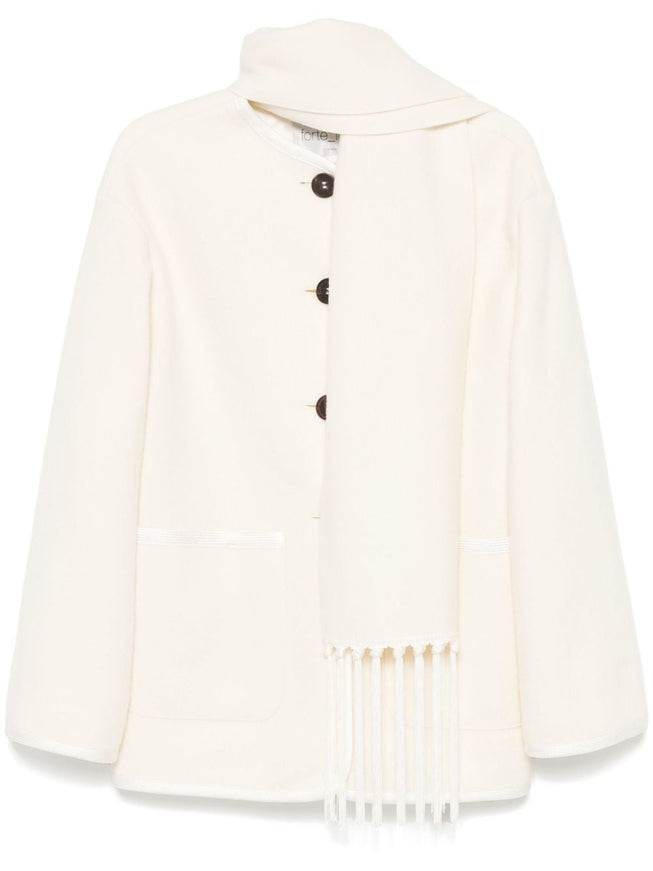 Forte Forte Wool Short Coat In White