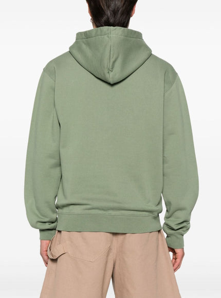 Jacquemus Men's Cotton Grosgrain-Logo Hoodie