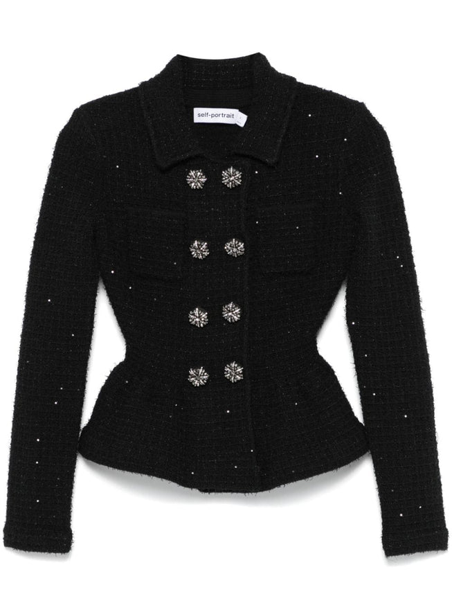 Self-portrait Peplum Tweed Jacket