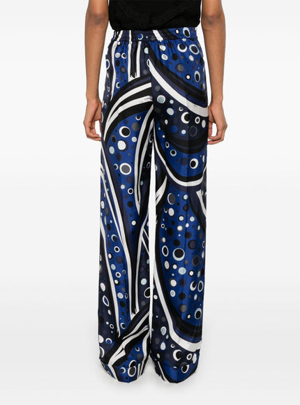 Pucci Fontane-Print Silk-Twill Trousers