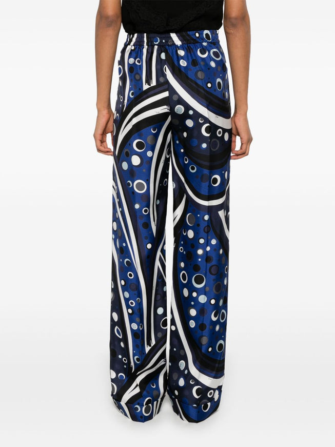 Pucci Fontane-Print Silk-Twill Trousers