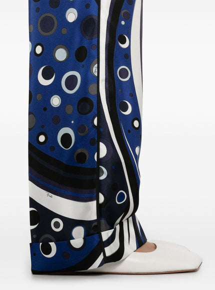 Pucci Fontane-Print Silk-Twill Trousers